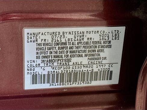 Used 2023 Nissan Sentra SV w/ All-Weather Package image 12