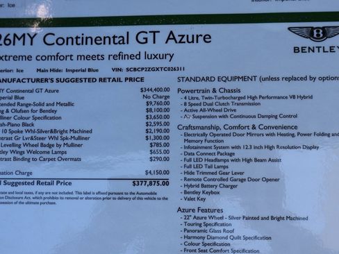 New 2026 Bentley Continental GT image 29