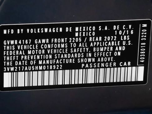 Used 2017 Volkswagen Golf Wolfsburg Edition FWD image 61