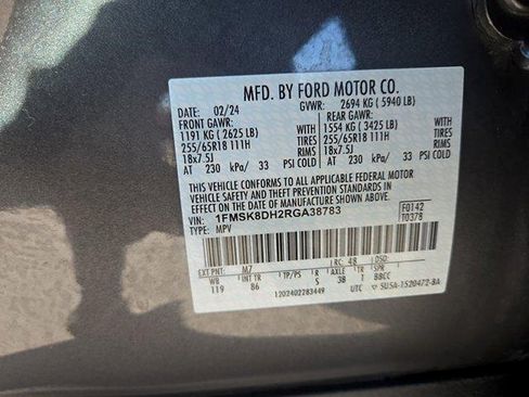 Certified 2024 Ford Explorer XLT AWD/4WD image 27