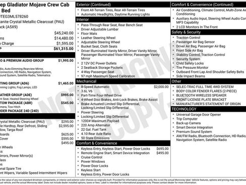 Used 2021 Jeep Gladiator Mojave AWD/4WD image 38