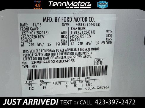 Used 2019 Ford Edge Titanium w/ Equipment Group 301A AWD/4WD image 26