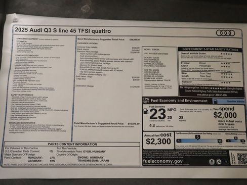 New 2025 Audi Q3 2.0T Premium Plus image 9