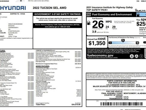 Used 2022 Hyundai Tucson SEL w/ Convenience + Premium Package AWD/4WD image 15