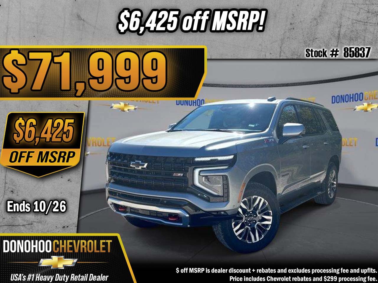 New 2027 Chevrolet Tahoe Z71 w/ Comfort Package AWD/4WD image 1