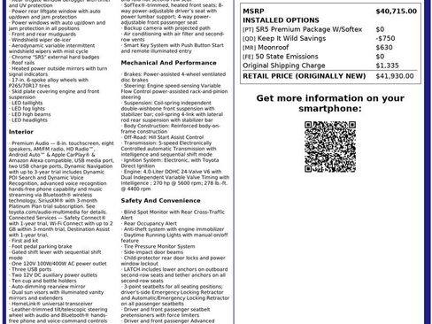 Used 2022 Toyota 4Runner SR5 Premium w/ Moonroof Package image 3