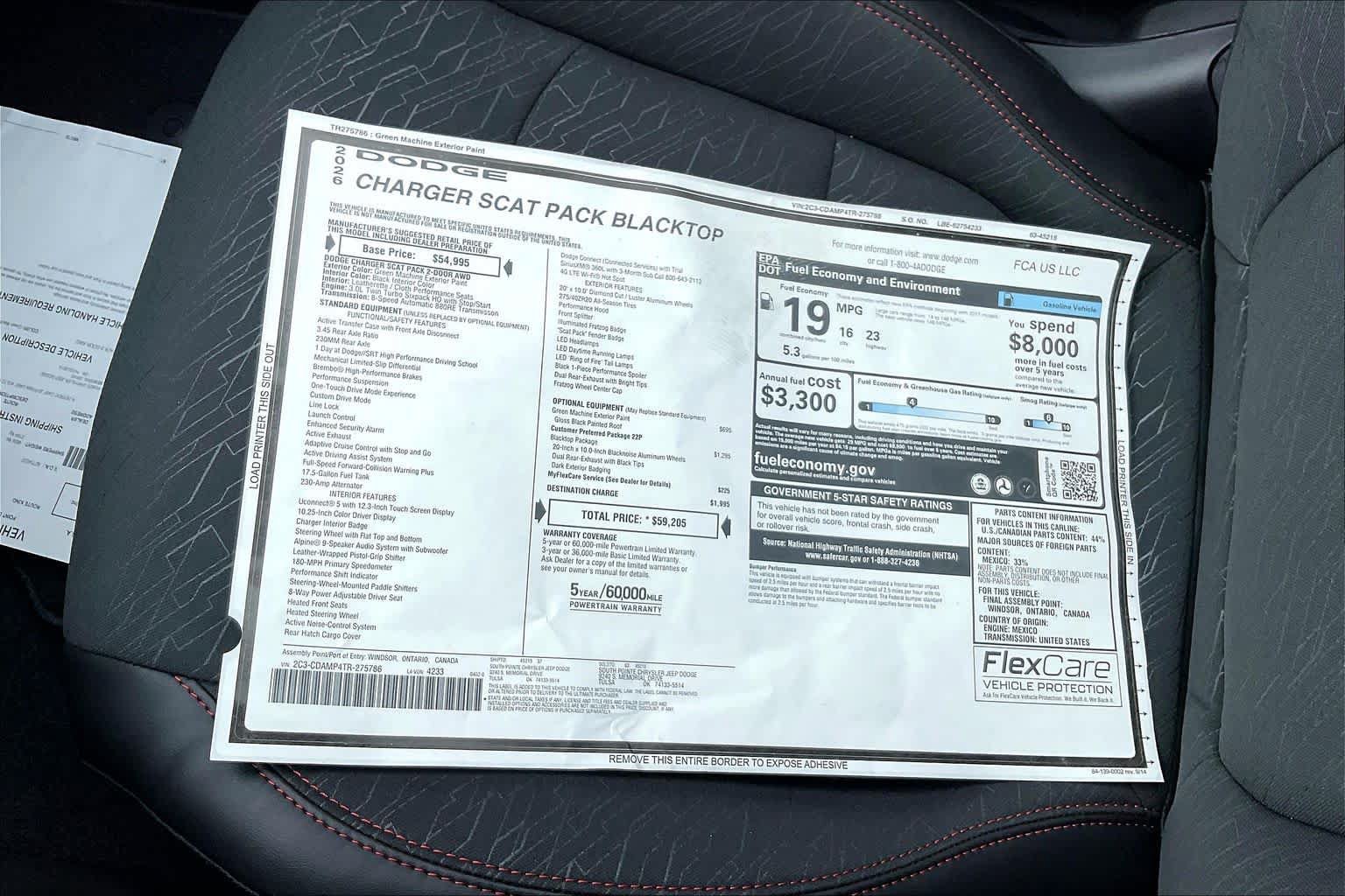 New 2026 Dodge Charger Scat Pack w/ Blacktop Package AWD/4WD image 19