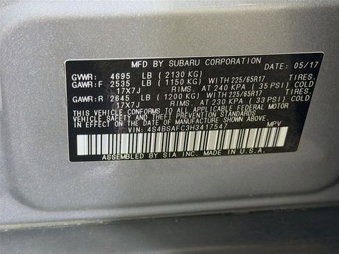 Used 2017 Subaru Outback 2.5i Premium image 30