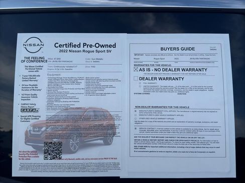 Certified 2022 Nissan Rogue Sport SV w/ Technology Package image 12