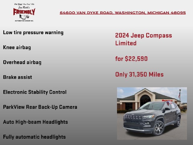 Used 2024 Jeep Compass Limited AWD/4WD image 20