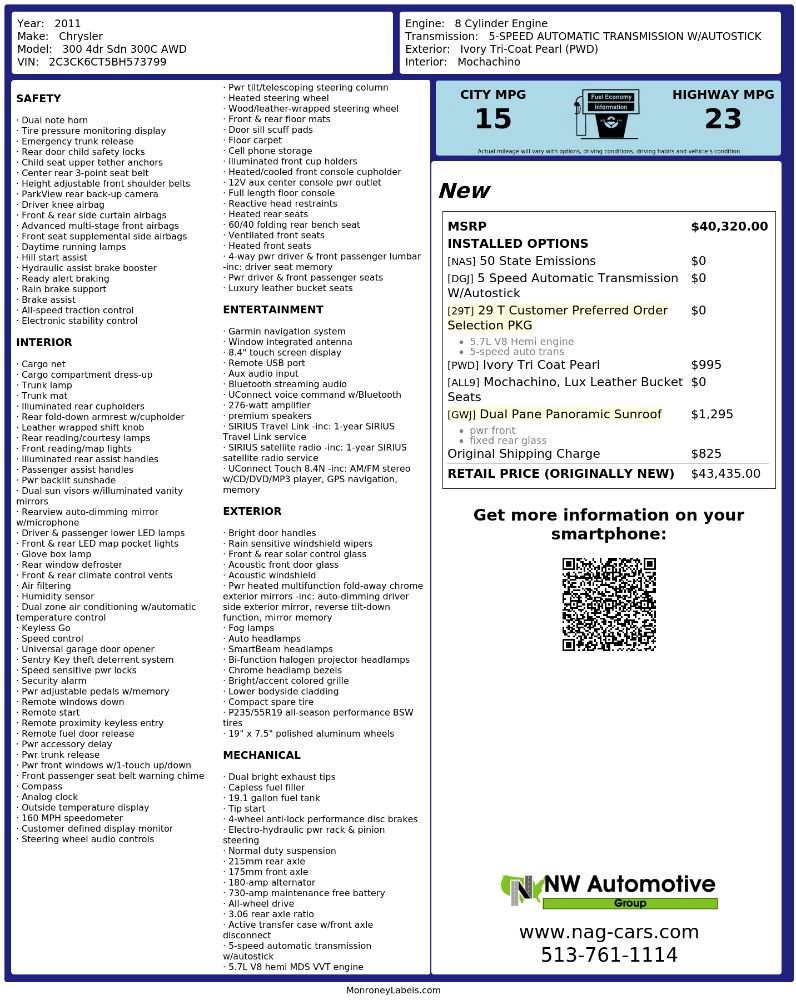 Used 2011 Chrysler 300 C AWD/4WD image 2