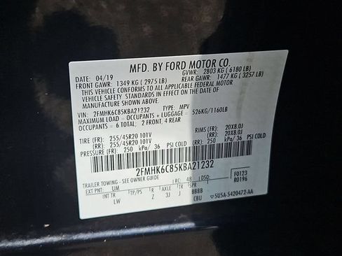 Used 2019 Ford Flex SEL w/ Equipment Group 202A AWD/4WD image 34