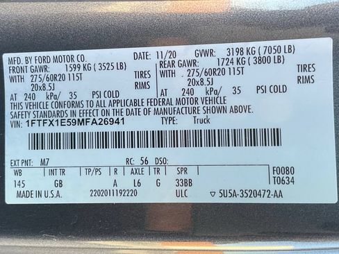 Used 2021 Ford F150 XL w/ Equipment Group 101A High AWD/4WD image 49