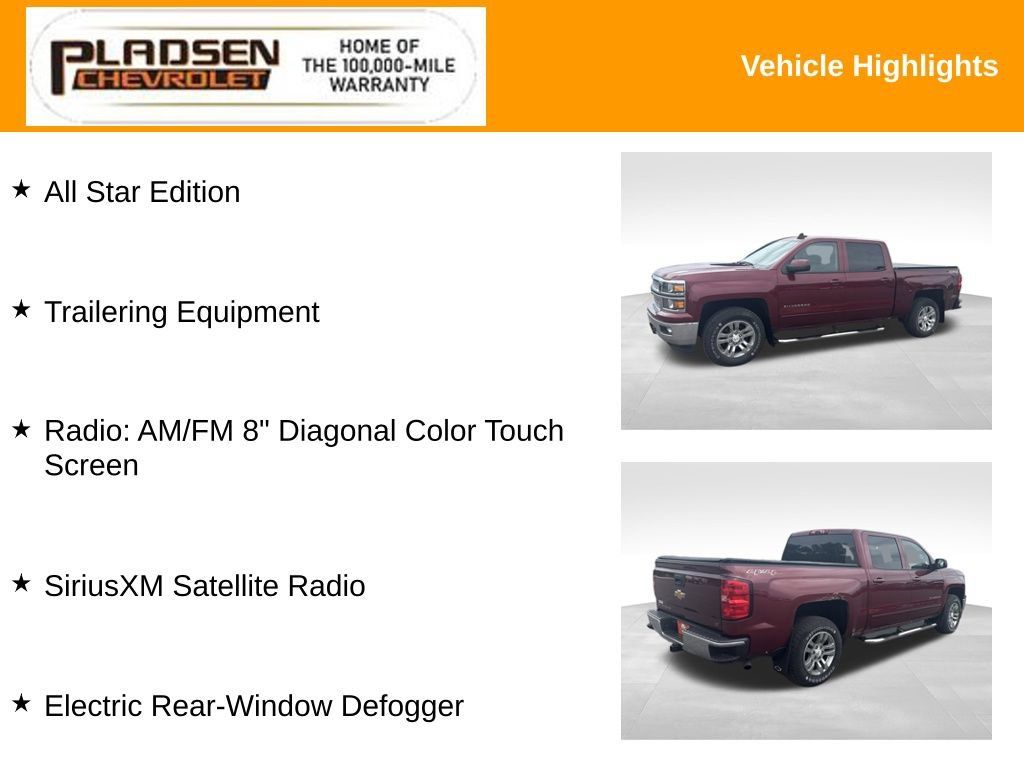 Used 2015 Chevrolet Silverado 1500 LT w/ All Star Edition AWD/4WD image 6
