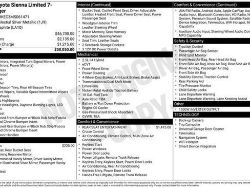Certified 2021 Toyota Sienna Limited FWD image 38