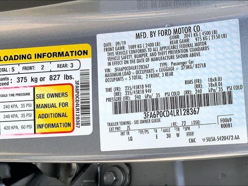 Used 2020 Ford Fusion SEL FWD image 30
