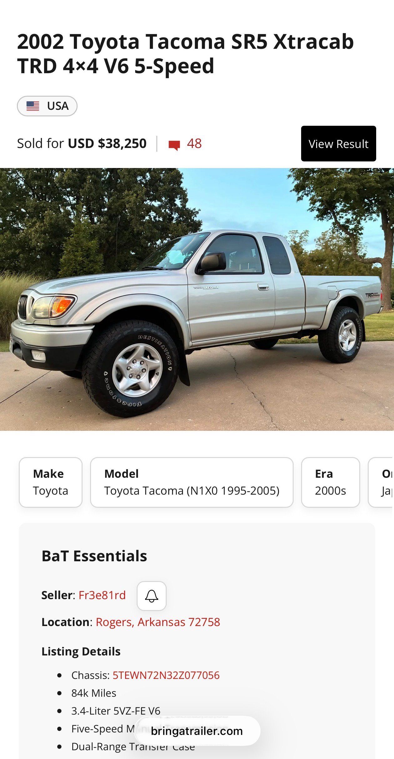 Used 2004 Toyota Tacoma 4x4 Xtracab V6 w/ SR5 Color-Keyed Pkg image 17