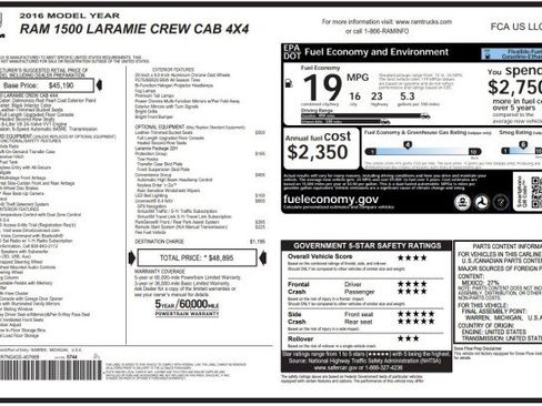 Used 2016 RAM 1500 Laramie w/ Convenience Group AWD/4WD image 61