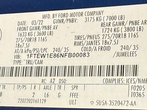 Used 2022 Ford F150 Tremor w/ Equipment Group 401A Mid AWD/4WD image 42