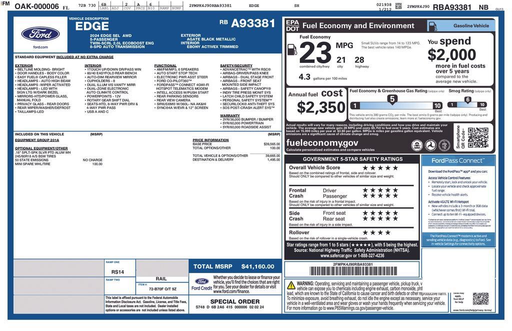 Used 2024 Ford Edge SEL AWD/4WD image 6