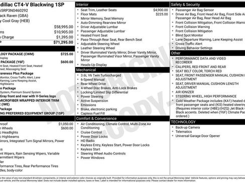 Used 2022 Cadillac CT4 V Blackwing w/ Technology Package image 13