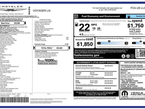 Used 2020 Chrysler Voyager Lxi image 4