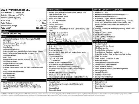 Used 2024 Hyundai Sonata SEL image 2
