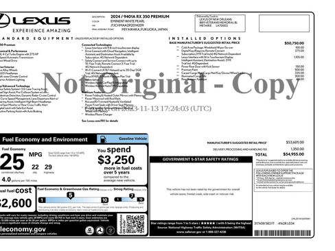 Used 2024 Lexus RX 350 Premium w/ Accessory Package (Z1) image 55
