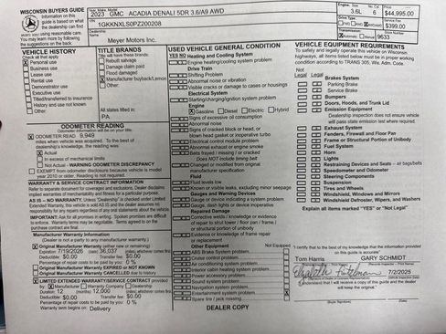 Used 2023 GMC Acadia Denali w/ Denali Ultimate Package image 30