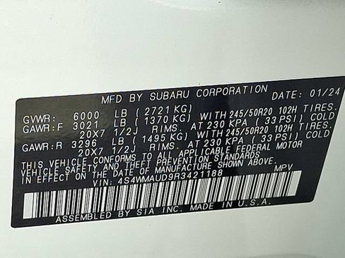 Used 2024 Subaru Ascent Limited w/ Technology Package AWD/4WD image 26