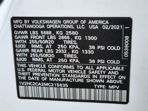 Used 2021 Volkswagen Atlas Cross Sport SE image 25