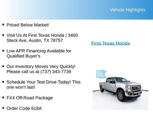 Used 2020 Ford F350 Lariat w/ FX4 Off-Road Package AWD/4WD image 10