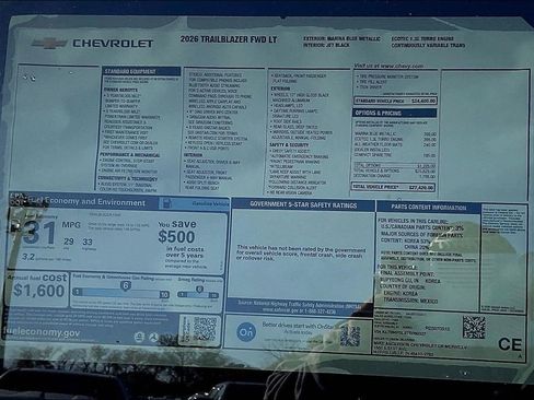 New 2026 Chevrolet TrailBlazer LT image 16