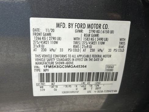 Certified 2021 Ford Explorer ST w/ Equipment Group 401A AWD/4WD image 29
