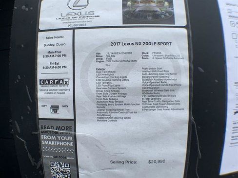 Used 2017 Lexus NX 200t F Sport w/ F Sport Premium Package FWD image 25