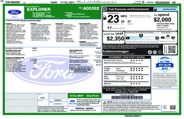 Used 2024 Ford Explorer XLT w/ Equipment Group 202A AWD/4WD image 17