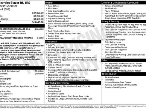 Used 2022 Chevrolet Blazer RS w/ Enhanced Convenience Package AWD/4WD image 41