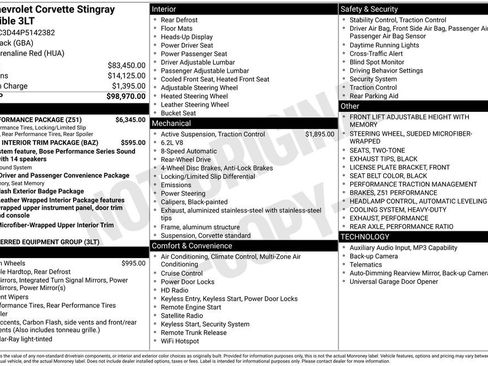 Used 2023 Chevrolet Corvette Stingray w/ Z51 Performance Package image 39