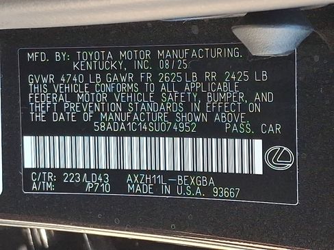 Certified 2025 Lexus ES 300h w/ Premium Package FWD image 29
