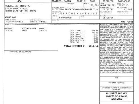Certified 2021 Toyota Highlander Platinum AWD/4WD image 27