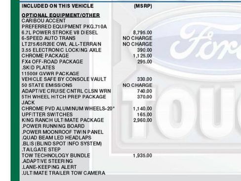 Used 2017 Ford F350 King Ranch w/ King Ranch Ultimate Package AWD/4WD image 6