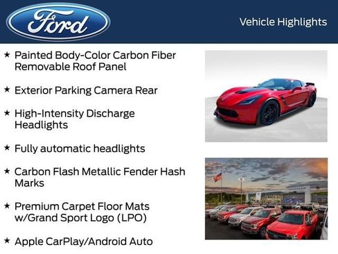 Used 2017 Chevrolet Corvette Grand Sport w/ Grand Sport Heritage Package RWD image 9