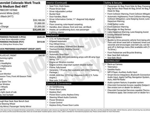 Used 2024 Chevrolet Colorado W/T w/ WT Convenience Package II AWD/4WD image 5