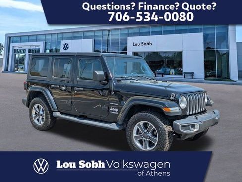Used 2018 Jeep Wrangler Unlimited Sahara w/ LED Lighting Group AWD/4WD image 1