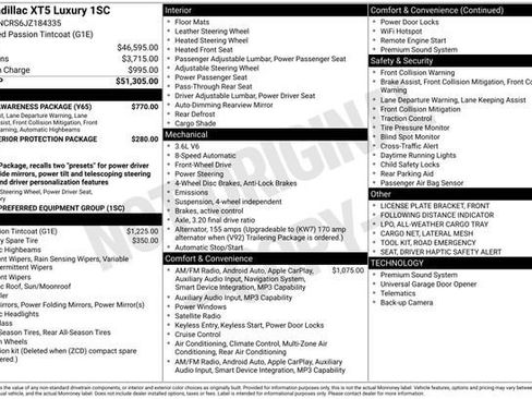 Used 2018 Cadillac XT5 Luxury w/ Driver Awareness Package image 34