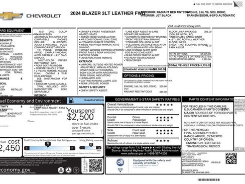 Used 2024 Chevrolet Blazer LT w/ LPO, Floor Liner Package FWD image 10