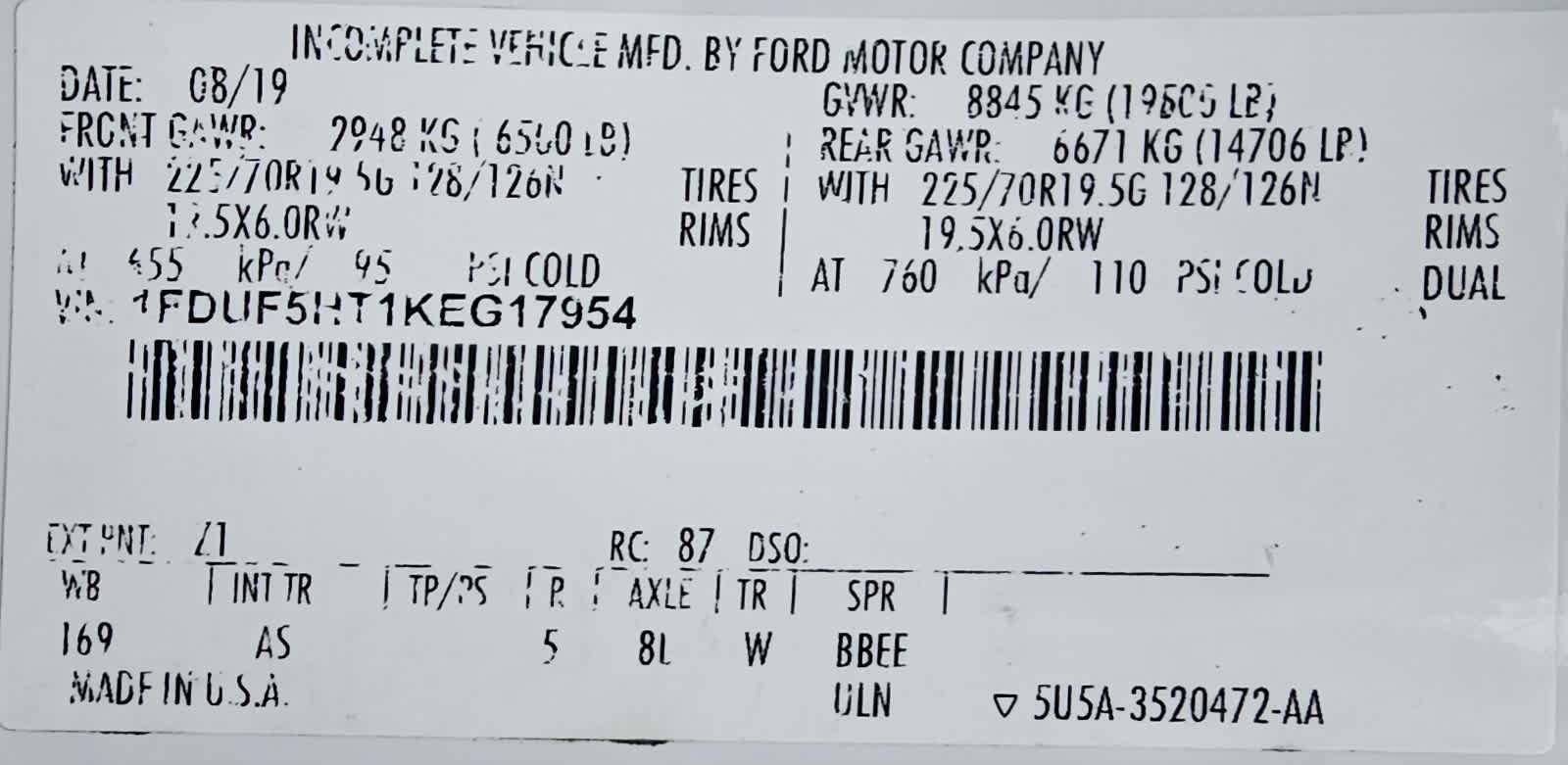 Used 2019 Ford F550 4x4 Regular Cab Super Duty image 16