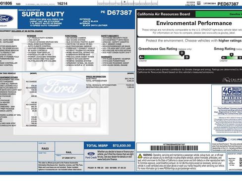 Used 2023 Ford F250 Lariat w/ Sport Appearance Package image 3