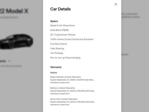 Used 2022 Tesla Model X AWD/4WD image 3