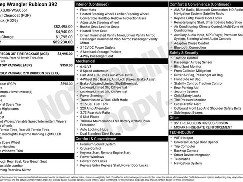 Used 2023 Jeep Wrangler Rubicon 392 w/ Xtreme Recon 35" Tire Package image 15